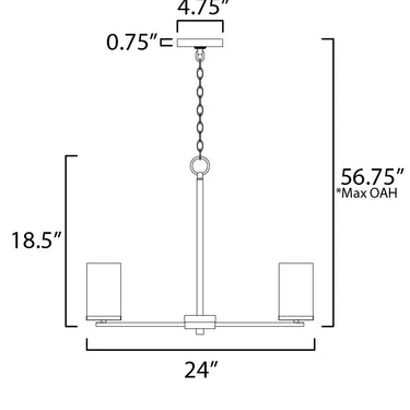 Maxim Lighting Lateral 5-Light Chandelier Black