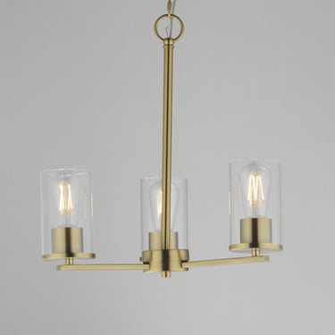 Maxim Lighting Lateral 3-Light Chandelier Satin Brass