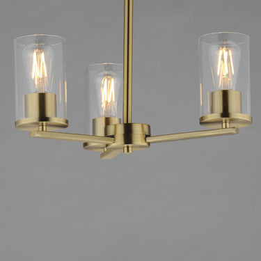 Maxim Lighting Lateral 3-Light Chandelier Satin Brass