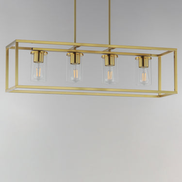 Maxim Lighting Lateral 4-Light Linear Pendant Satin Brass