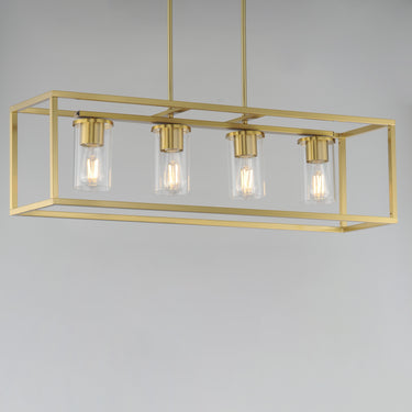 Maxim Lighting Lateral 4-Light Linear Pendant Satin Brass