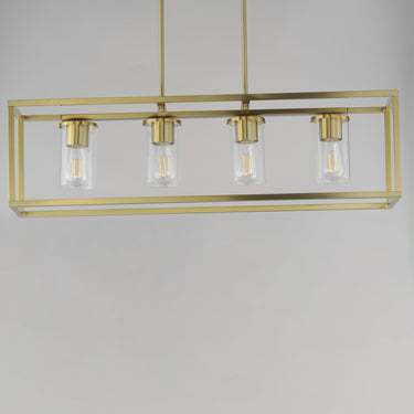 Maxim Lighting Lateral 4-Light Linear Pendant Satin Brass