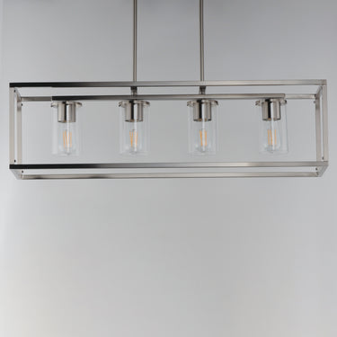 Maxim Lighting Lateral 4-Light Linear Pendant Satin Nickel