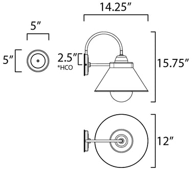 Maxim Lighting Jetty Outdoor Wall Sconce Black