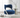 Finesse Decor Aura Modern Accent Chair - Blue and Chrome 