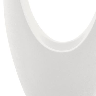 Finesse Decor Mandolin Small Floor Vase Sculpture Frosted White