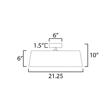 Maxim Lighting Paramount 21" LED Flush Mount Natural Aged Brass