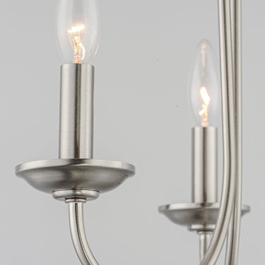Maxim Lighting Logan 3-Light Candle Chandelier Satin Nickel