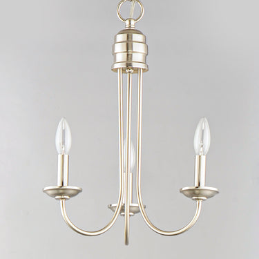 Maxim Lighting Logan 3-Light Candle Chandelier Satin Nickel