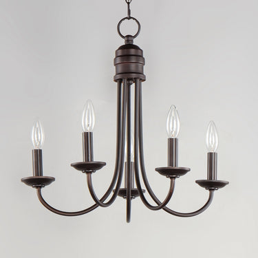 Maxim Lighting Logan 5-Light Candle Chandelier Oil Rubbed Bronze