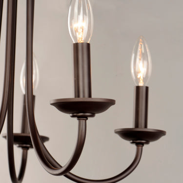 Maxim Lighting Logan 5-Light Candle Chandelier Oil Rubbed Bronze