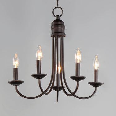 Maxim Lighting Logan 5-Light Candle Chandelier Oil Rubbed Bronze