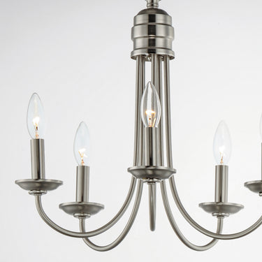 Maxim Lighting Logan 5-Light Candle Chandelier Satin Nickel