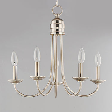 Maxim Lighting Logan 5-Light Candle Chandelier Satin Nickel