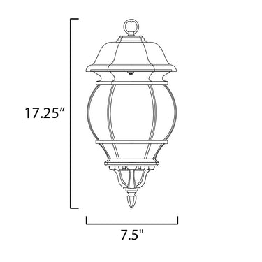 Maxim Lighting Crown Hill 3-Light Outdoor Hanging Lantern Black