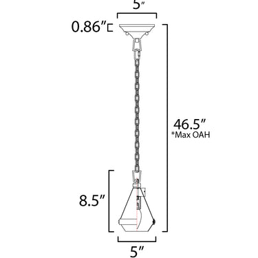 Maxim Lighting Giza Mini Pendant Polished Nickel
