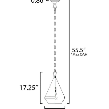 Maxim Lighting Giza 11.25" Pendant Satin Brass