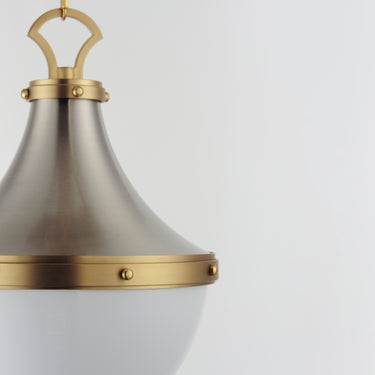 Maxim Lighting Conrad 12" Pendant Satin Nickel/Satin Brass