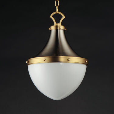 Maxim Lighting Conrad 12" Pendant Satin Nickel/Satin Brass