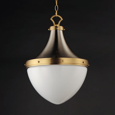 Maxim Lighting Conrad 15" Pendant Satin Nickel/Satin Brass