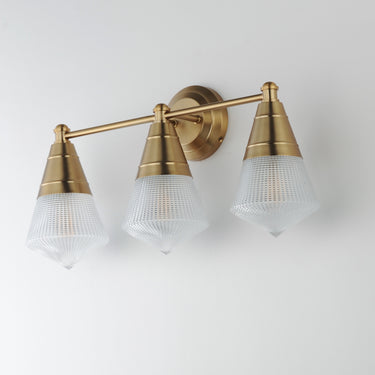 Maxim Lighting Hargreaves 3-Light Bath Vanity Natural Aged Brass