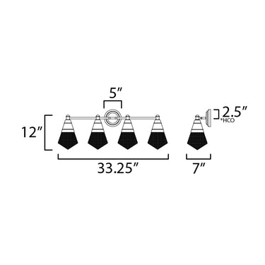 Maxim Lighting Hargreaves 4-Light Bath Vanity Black