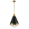 Maxim Lighting Hargreaves Pendant Black/Natural Aged Brass
