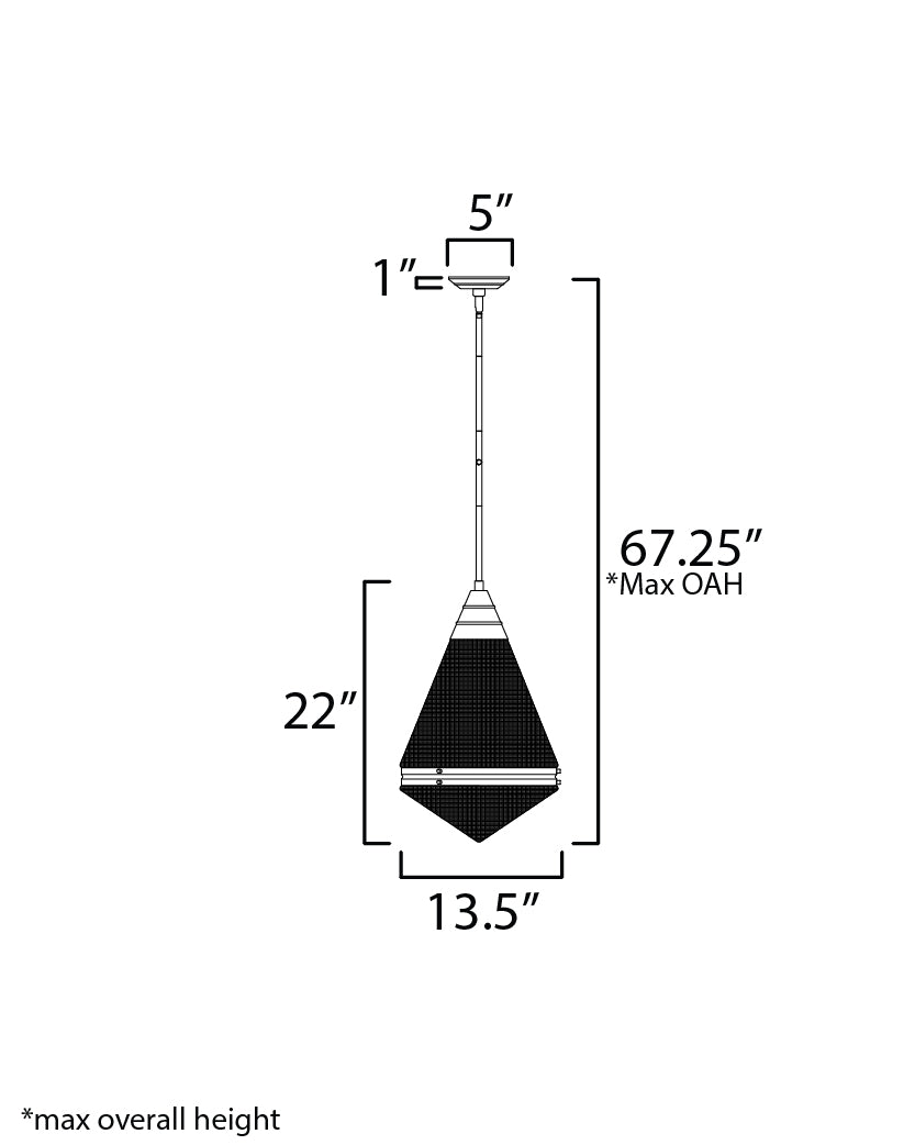 Hargreaves Pendant by Maxim - 10396PRNAB