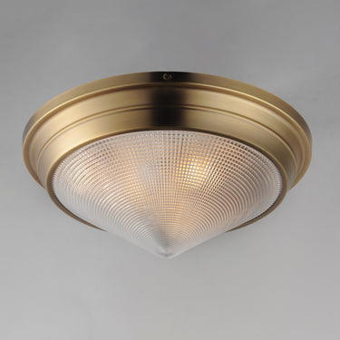 Maxim Lighting Hargreaves 3-Light Flush Mount Natural Aged Brass