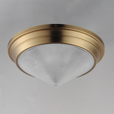 Maxim Lighting Hargreaves 3-Light Flush Mount Natural Aged Brass