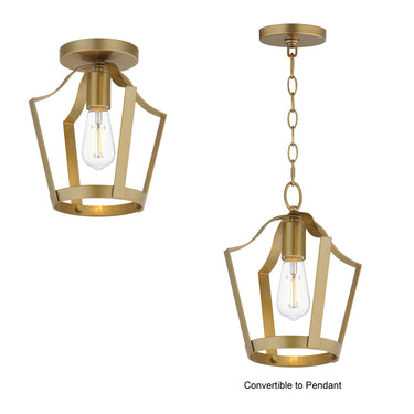 Maxim Lighting Arden Pendant/Semi Flush Natural Aged Brass