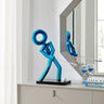 Finesse Decor Golf Man Sculpture Metallic Blue