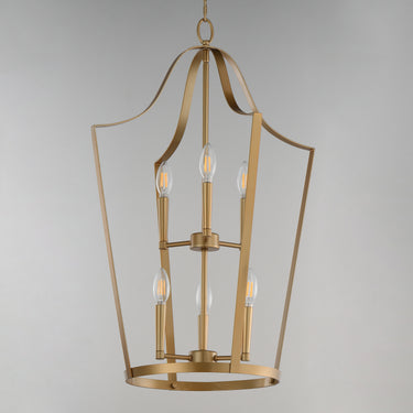 Maxim Lighting Arden 6-Light Pendant Natural Aged Brass