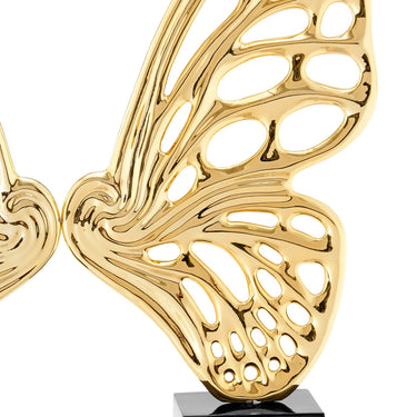 Finesse Decor Butterfly Wings Sculpture Gold