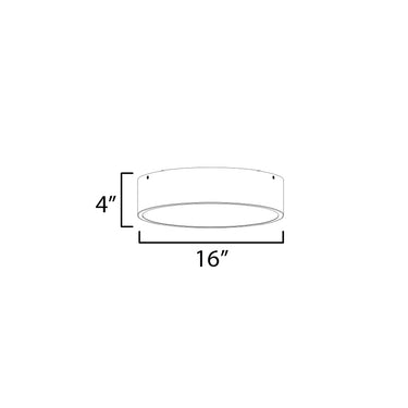 Maxim Lighting Tommy 16" 3-Light Surface Mount Black