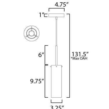 Maxim Lighting Blizzard Pendant Polished Chrome