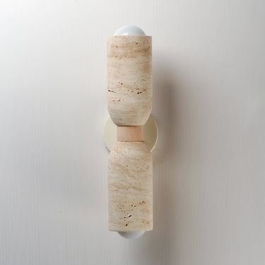 Maxim Lighting Pompeii 2-Light Wall Sconce Travertine/Oyster