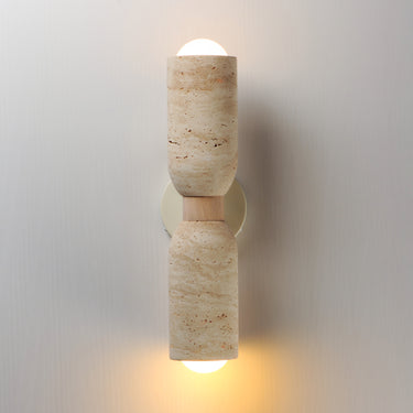 Maxim Lighting Pompeii 2-Light Wall Sconce Travertine/Oyster