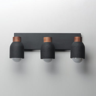 Maxim Lighting Pompeii 3-Light Bath Vanity Lava/Black