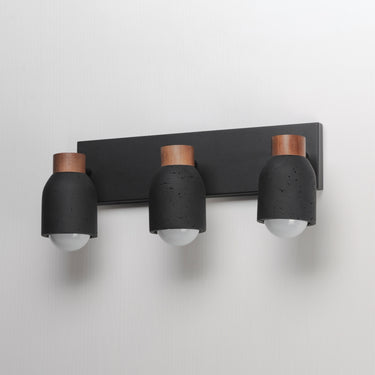 Maxim Lighting Pompeii 3-Light Bath Vanity Lava/Black