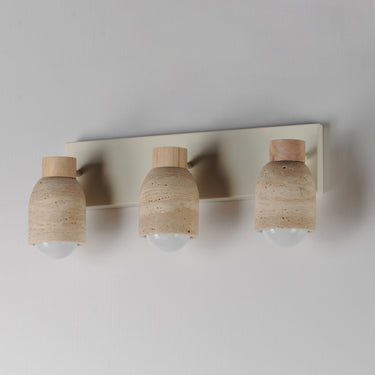 Maxim Lighting Pompeii 3-Light Bath Vanity Travertine/Oyster