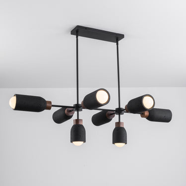 Maxim Lighting Pompeii 8-Light Pendant Lava/Black