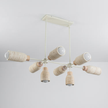 Maxim Lighting Pompeii 8-Light Pendant Travertine/Oyster