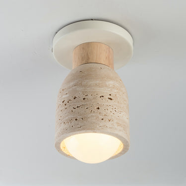 Maxim Lighting Pompeii Flush Mount Travertine/Oyster