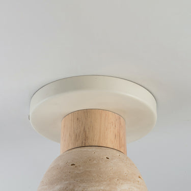 Maxim Lighting Pompeii Flush Mount Travertine/Oyster