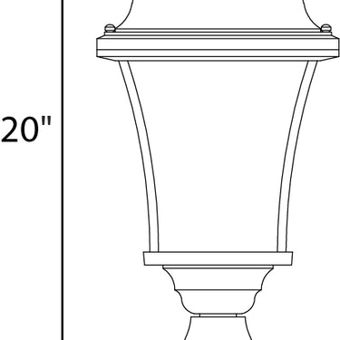 Maxim Lighting Senator Outdoor Pole/Post Lantern Black
