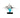 Finesse Decor Clear Gray & Blue Sculpture 
