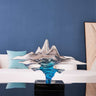 Finesse Decor Clear Gray & Blue Sculpture