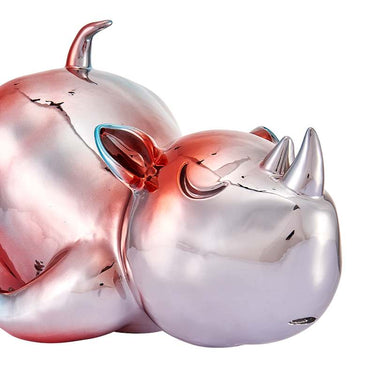 Finesse Decor Red and Blue Chrome Rhino