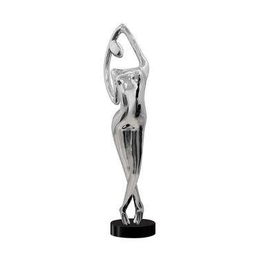 Finesse Decor Chrome Woman Sculpture